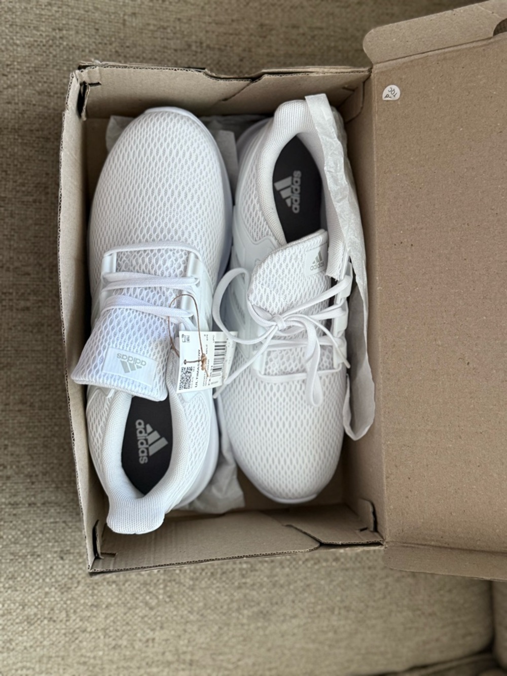 NEW Adidas White Mesh Athletic Sneakers - Breathable Trainer